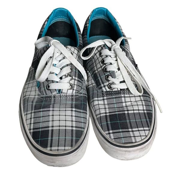 VANS Plaid Skate Sneakers Skater Shoes Black White Plaid Womens Size 9 Mens 7.5 - Picture 2 of 8
